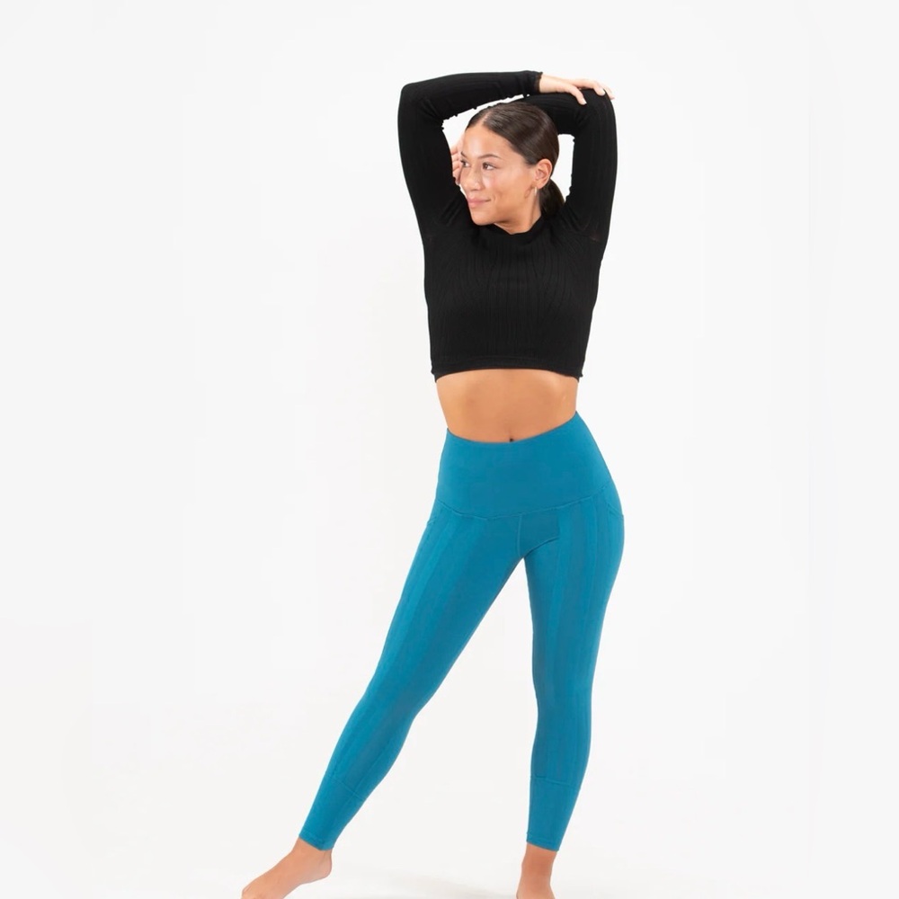 NWT SWEETFLEXX Pockets | Hi-Rise | Resistance Leggings Size 2 Blue Breeze